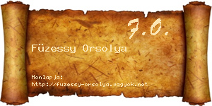 Füzessy Orsolya névjegykártya