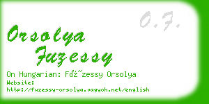 orsolya fuzessy business card